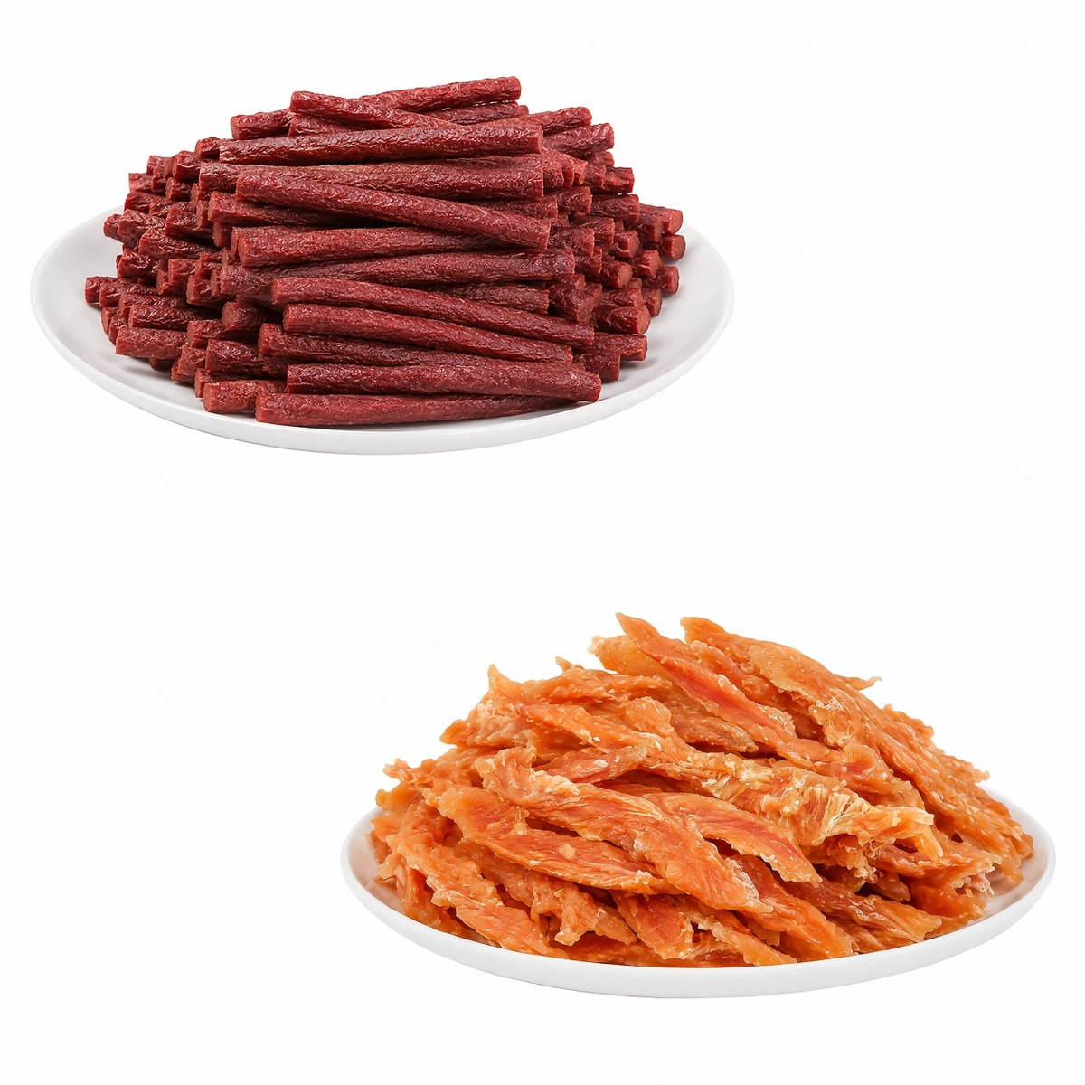 Dog Jerky Treat Variety Pack, Chicken and Duck Mixed Pack or Beef Strip Options for Supervised Training Rewards and Everyday Snack Time
