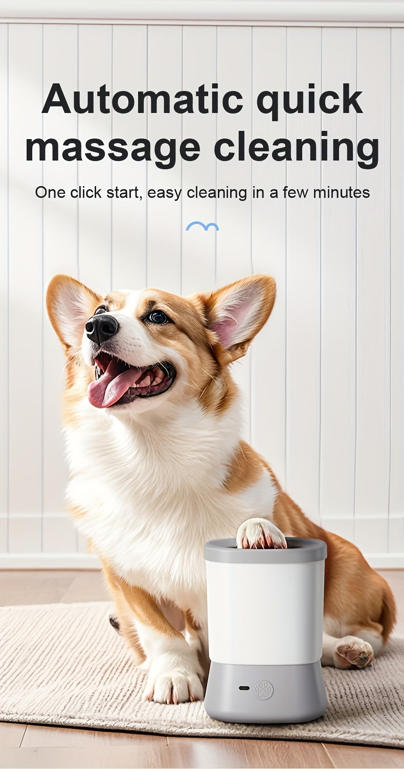 Dog Paw Cleaner Cup with Soft Bristles, Portable Semi-Automatic Pet Paw Washer for Dogs and Cats After Muddy Walks, Car Trips and Outdoor Play, No Battery Required