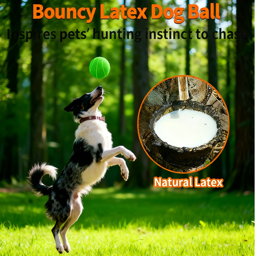 Squeaky Dog Sport Balls 4 Pack, 2.8-Inch Soft Latex Bouncy Fetch Toys with Colorful Sports Patterns for Supervised Puppy and Small Dog Play