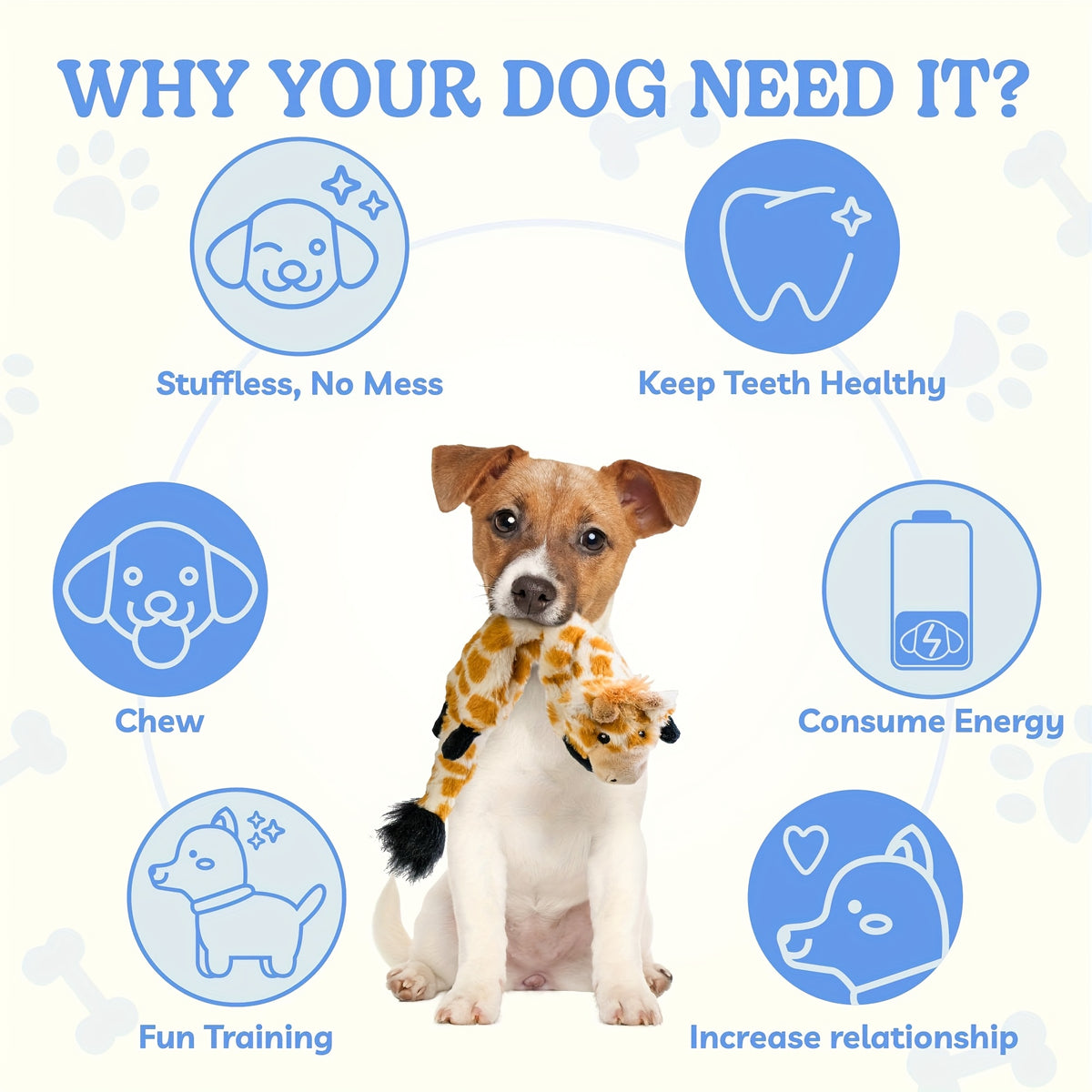 Squeaky Crinkle Dog Toys with No Stuffing, Soft Plush Animal Toys in 1, 2, 3 or 5 Piece Options for Supervised Puppy Play and Gentle Fetch