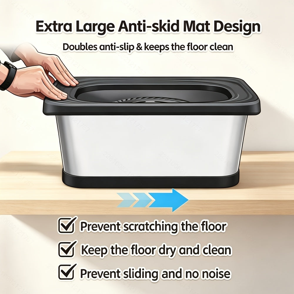 Splash-Reducing Dog Water Bowl 7L, Stainless Steel Slow Drinking Design for Messy Drinkers and Indoor Outdoor Pet Watering, Filter Pack Options