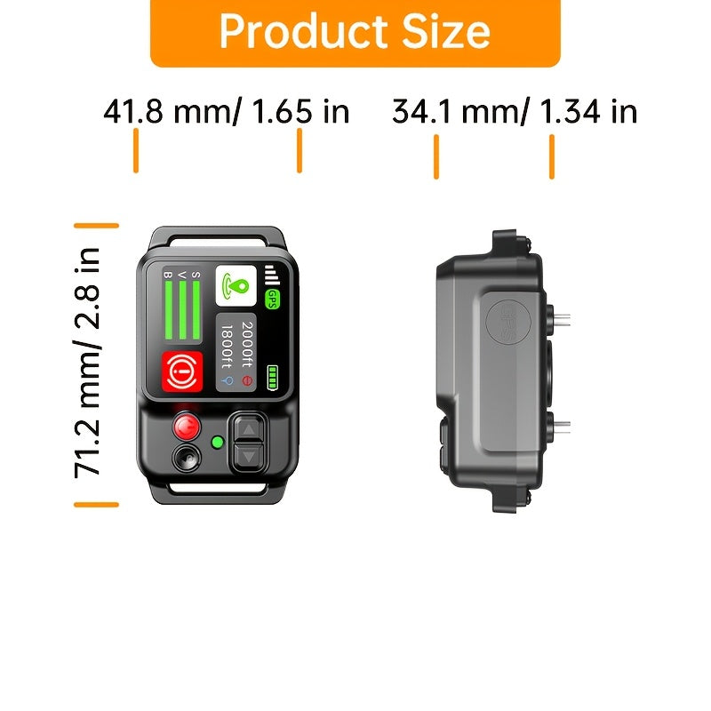 GPS Dog Fence System with No Subscription, Rechargeable Wireless Boundary Collar with 3 Training Modes for Medium and Large Dogs, Black or Orange