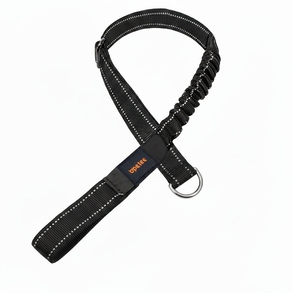 Dog Car Seat Belt Tether with Buckle Attachment, Black Pet Travel Leash for Vehicle Rides, Buckle Attachment Pro Option for Dog Owners
