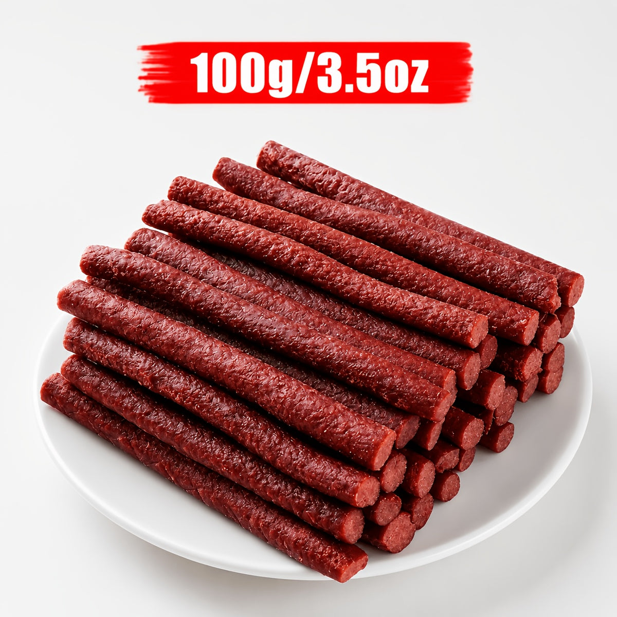 Beef Jerky Dog Treat Sticks, 100g or 100g + 100g Pack Options for Supervised Chewing, Everyday Training Rewards and Dog Gift Baskets