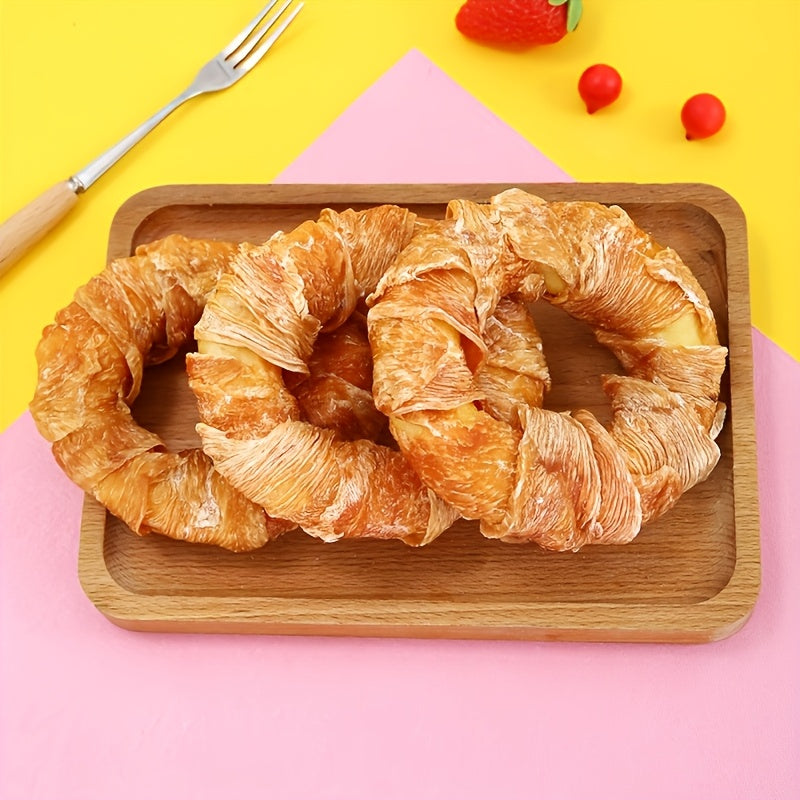 Donut Dog Treats with Chicken or Duck Meat Wrap, Ring-Shaped Snacks in 6-Piece or Two-Pack Options for Supervised Rewards and Everyday Treat Time