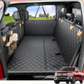 Hard Bottom Dog Backseat Extender for SUVs and Trucks, Black Rear Seat Cover Hammock with Expanded Pet Lounging Space for Everyday Car Travel