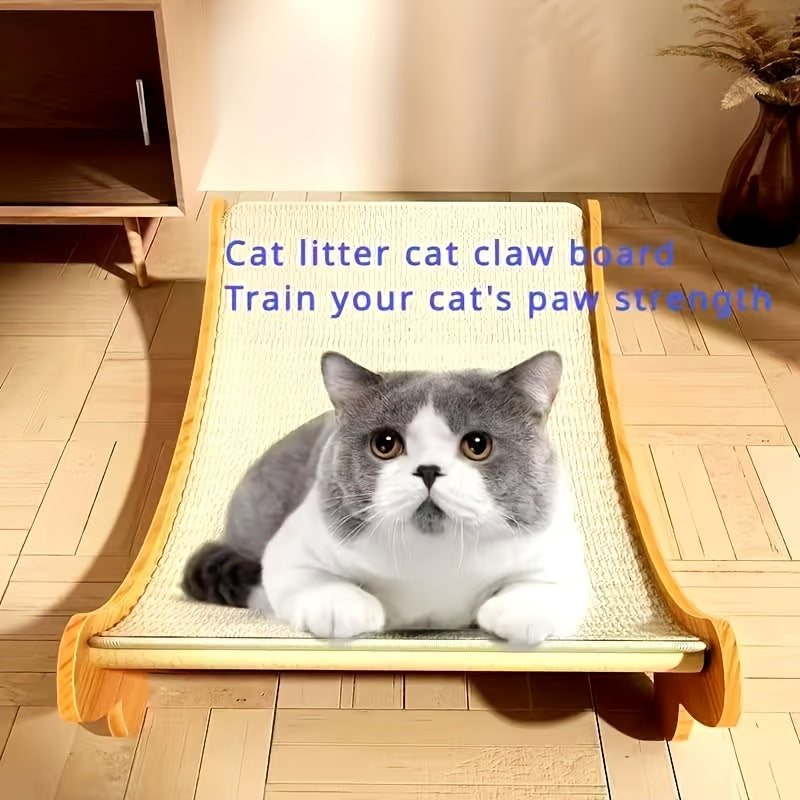 Sisal Cat Scratching Board and Lounge Bed for Indoor Cats, Integrated Sofa-Style Pet Scratcher for Daily Claw Scratching and Rest