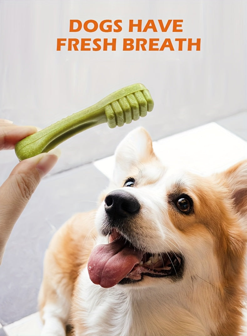 Beef-Flavored Dog Dental Chews, 6 Toothbrush-Shaped Chew Treats for Medium and Large Dogs, Textured Snacks for Supervised Reward Time