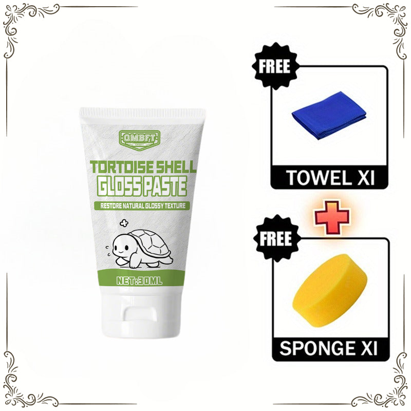 Tortoise Shell Care Cream in Squeeze Tube, 1.01 oz Shell Gloss Paste for Land Tortoise Owners and Routine External Reptile Care Supplies