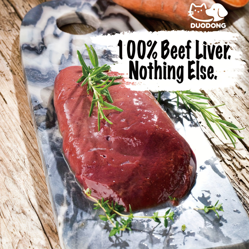 Beef Liver Dog Treats 300g, Freeze-Dried Single-Ingredient Training Rewards and Food Topper, Grain-Free Gluten-Free Snacks for Everyday Reward Time
