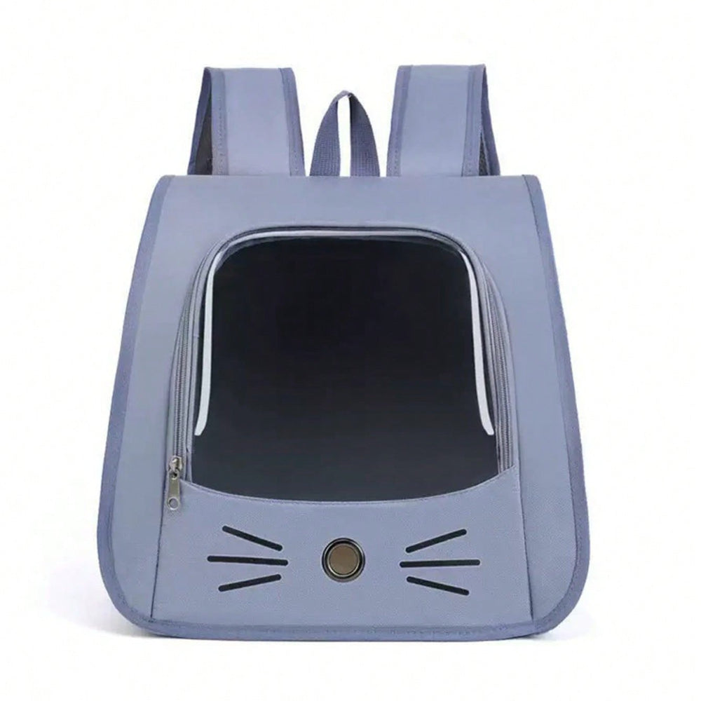 Transparent Pet Backpack Carrier for Cats & Small Dogs Up to 13 lbs, Breathable Oxford Cloth Travel Bag with Shoulder Strap for Outdoor Trips