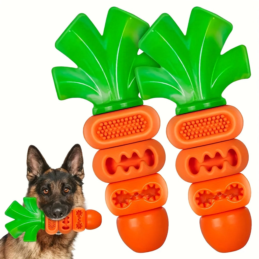 Dog Chew Toy with Beef and Bacon Flavor, Nylon Pet Chewing Toy for Medium and Large Dogs, Bacon-Carrot or 2-Piece Options for Supervised Play