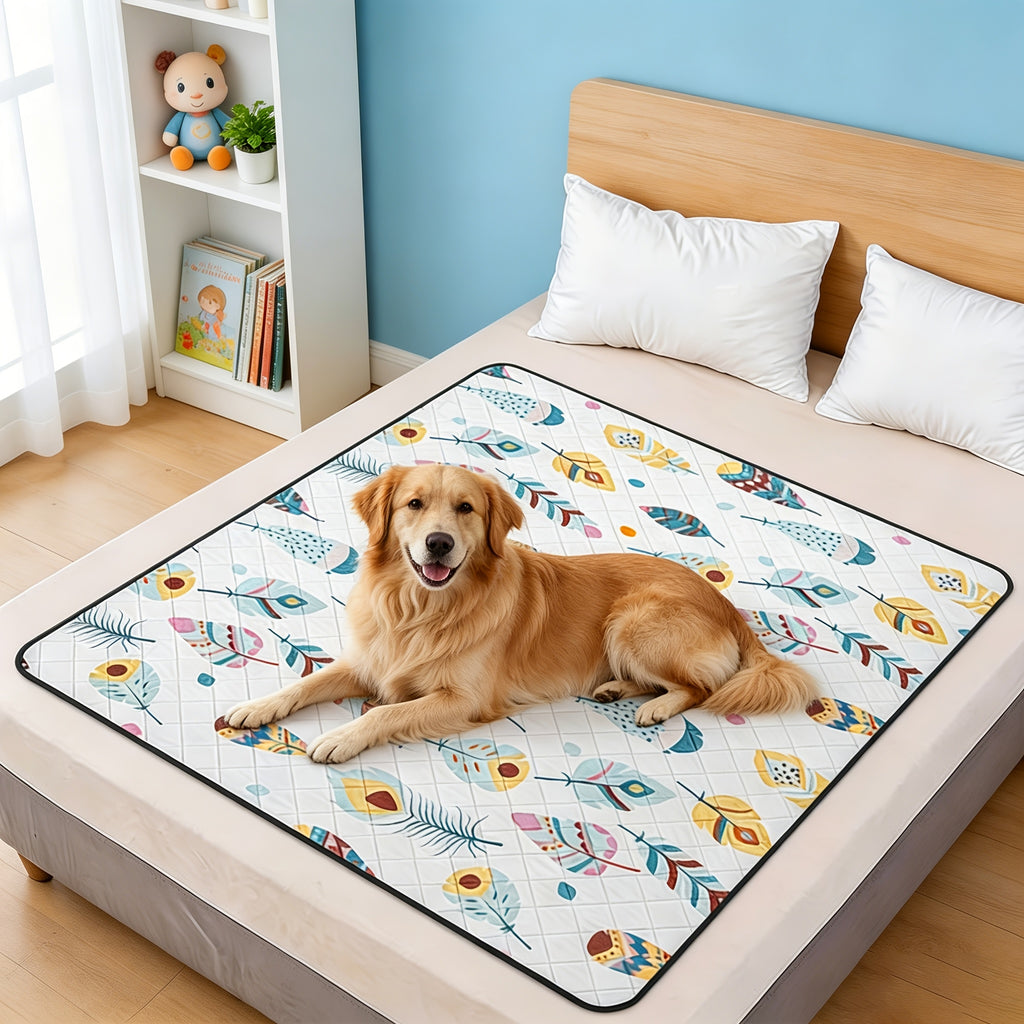 Washable Dog Pee Pads in White, 2-Pack Multiple Sizes or 18 x 24 Inch 6-Pack, Reusable Non-Slip Puppy Training and Whelping Mats for Crates and Playpens