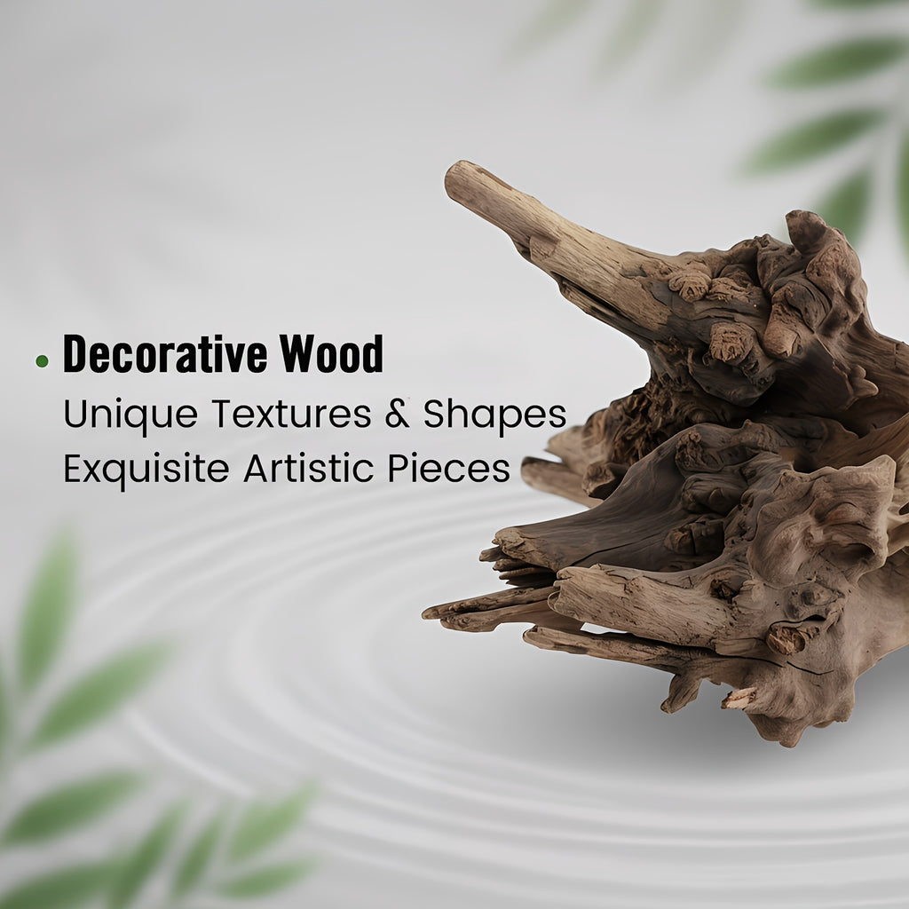 Aquarium Driftwood Single Piece, 5.9-7.87 Inch Random-Style Decorative Wood for Small Fish Tank Aquascaping and Nature-Inspired Underwater Layouts