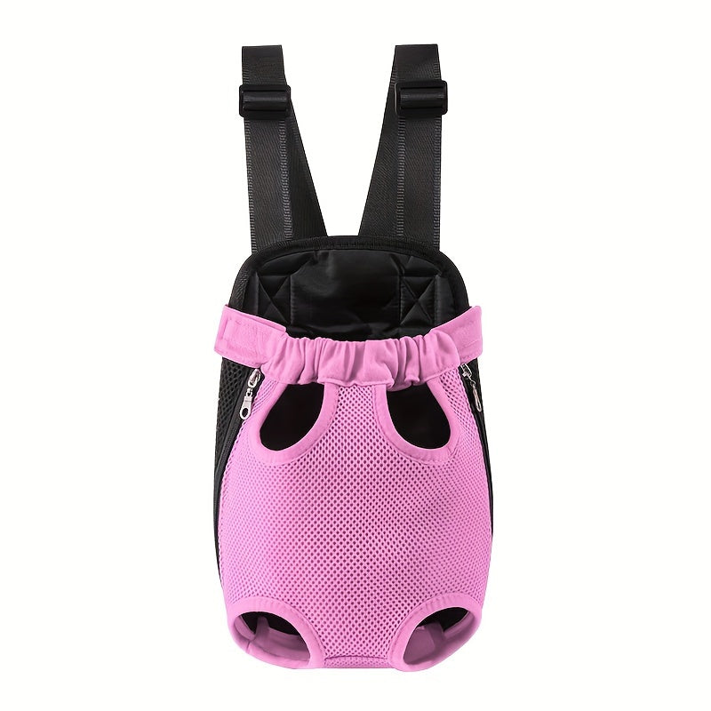 Dog Front Carrier Backpack for Cats and Small Dogs, Breathable Mesh Legs-Out Pet Carrying Bag with Adjustable Straps for Outdoor Walks