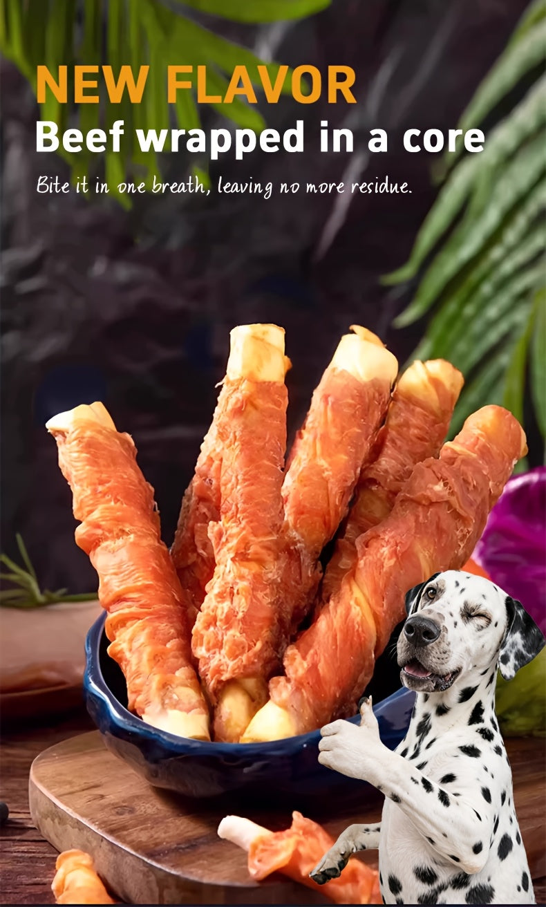 Rawhide Dog Chew Sticks with Chicken and Duck Wrapped Options, 120g or 155g Mixed Chew Treat Packs for Supervised Snacking and Everyday Rewards