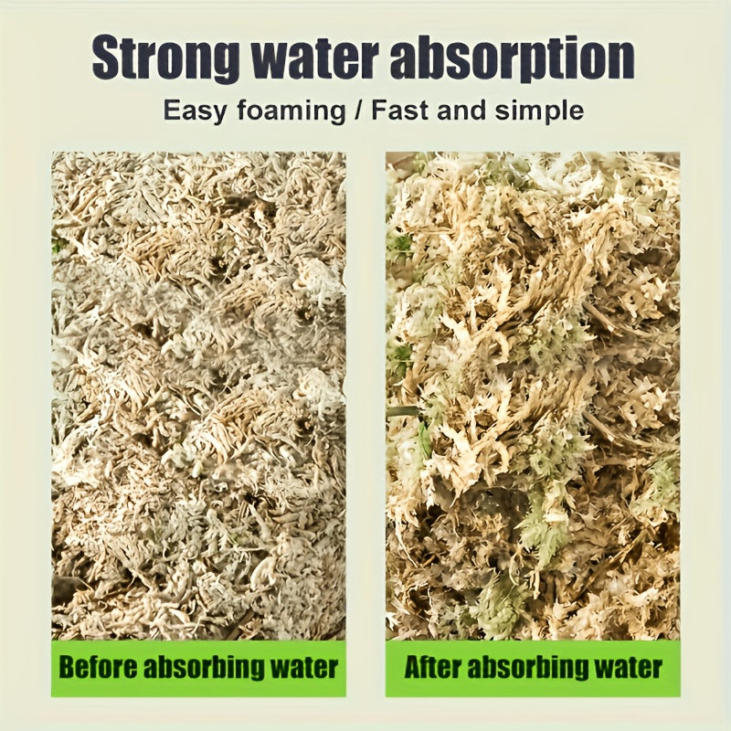 Peat Moss for Reptile Habitats, Orchids and Carnivorous Plants, Compressed Water-Expanding Dry Moss in 100g or 200g Packs for Planting Projects