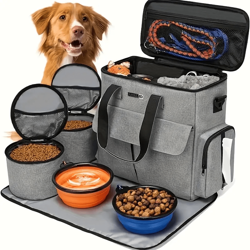Dog Treat Pouch with Zip Closure, Large Capacity Nylon Training Reward Bag for Daily Walks, Outdoor Practice and Camping Adventures