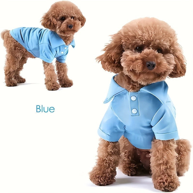 Collared Dog Shirts 6 Pack, Breathable Polo T-Shirts for Small and Medium Dogs and Cats, XS to XL Pet Clothing for Daily Outfits and Photos