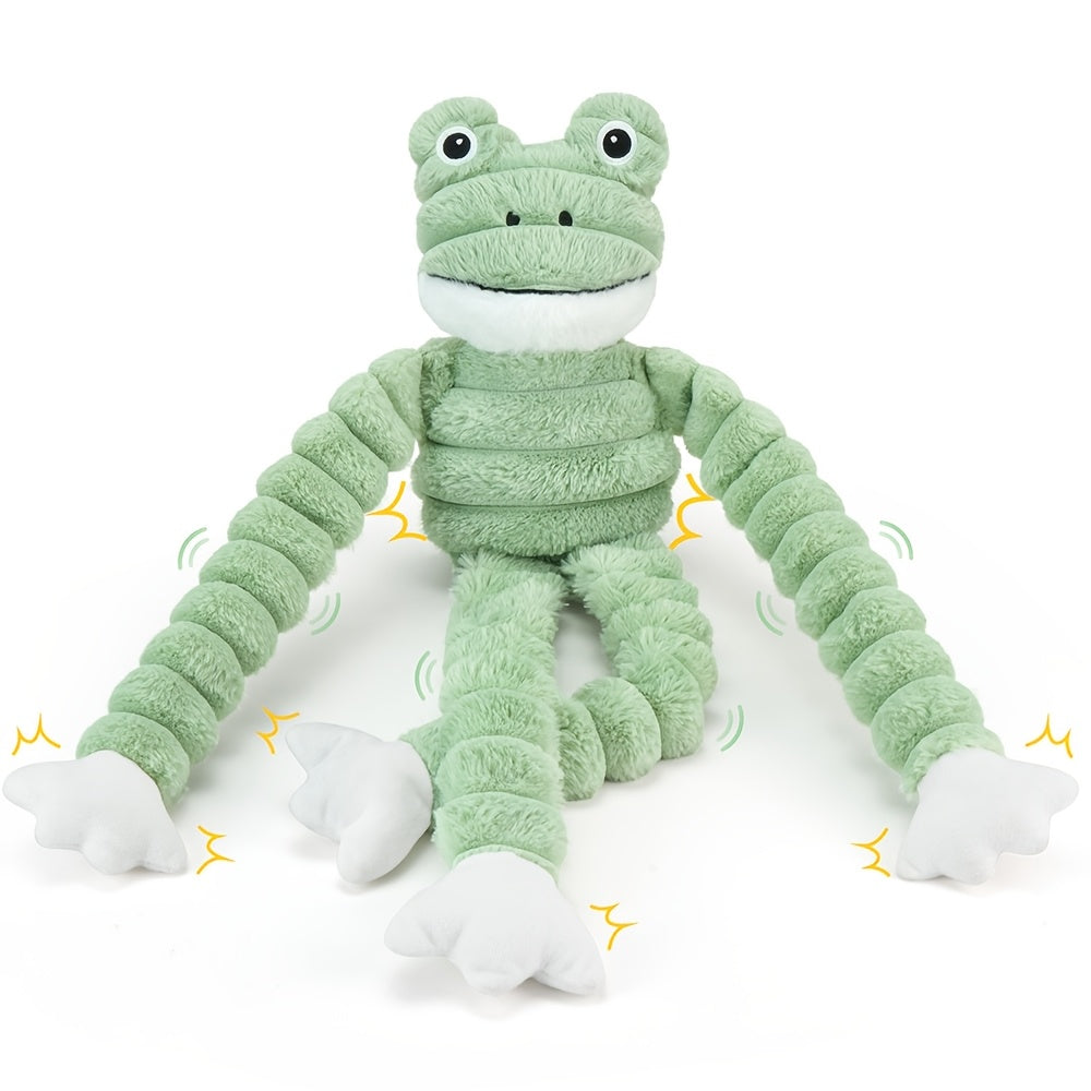 Large Plush Dog Toy 36 Inch with Squeaker and Crinkle Sounds, Tie-Dye Octopus or Frog Options for Supervised Interactive Play and Gentle Tug