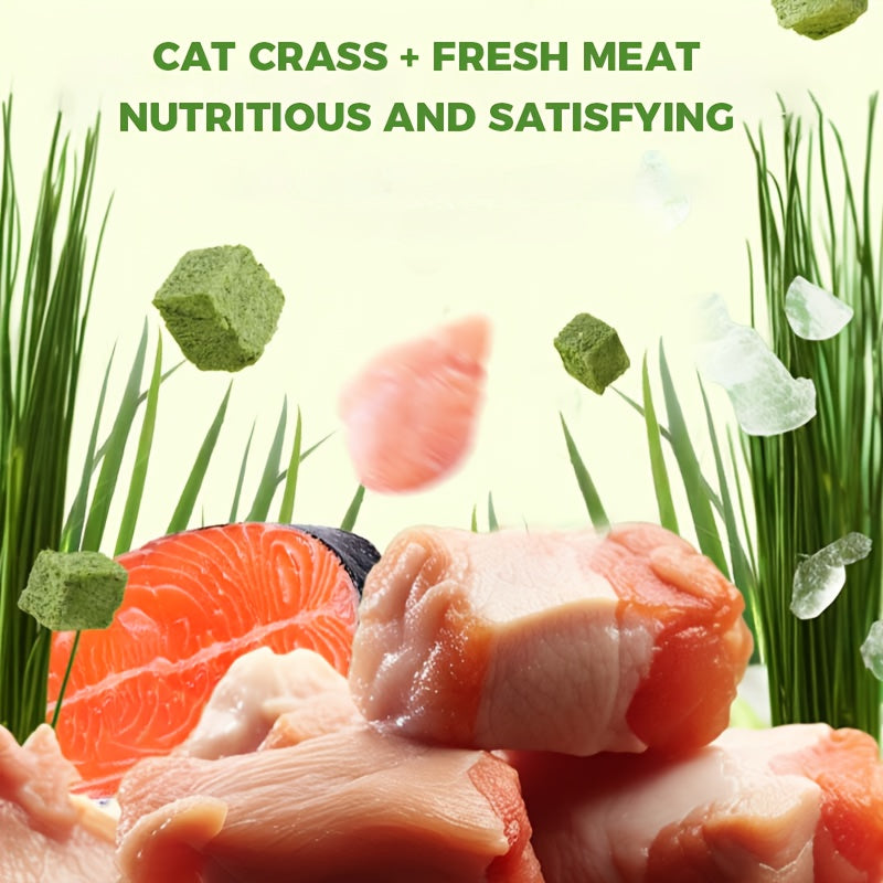 Cat Grass Pellets 150g / 5.29 oz, Freeze-Dried Crunchy Cat Treats for Supervised Snack Time, Everyday Rewards and Cat Owner Gift Baskets