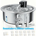 8L Stainless Steel Pet Water Fountain for Dogs and Cats, Large 2.11 Gallon Drinking Dispenser with Quiet Pump and Filter Bundle Options