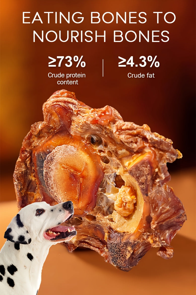 Beef Backbone Dog Chew Treat, 100g Pet Bone Snack for Supervised Chewing Sessions, Everyday Reward Routines and Holiday Dog Gift Baskets