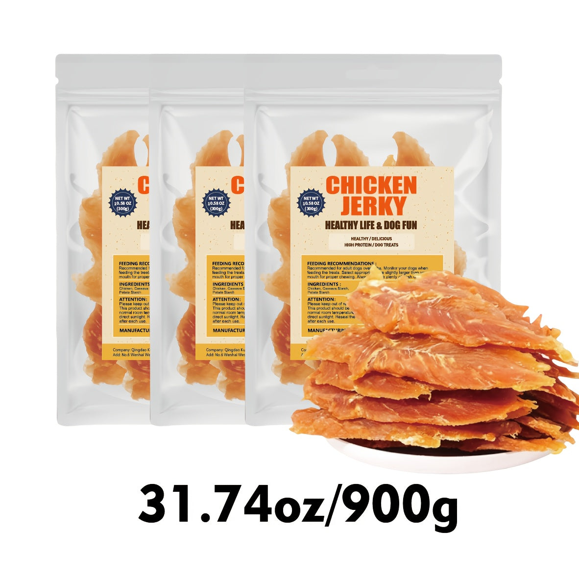 Dog Treats with Chicken Jerky, Duck Strips, Sweet Potato Wraps or Triple Flavored Kabobs, Selectable Snack Packs for Supervised Rewards