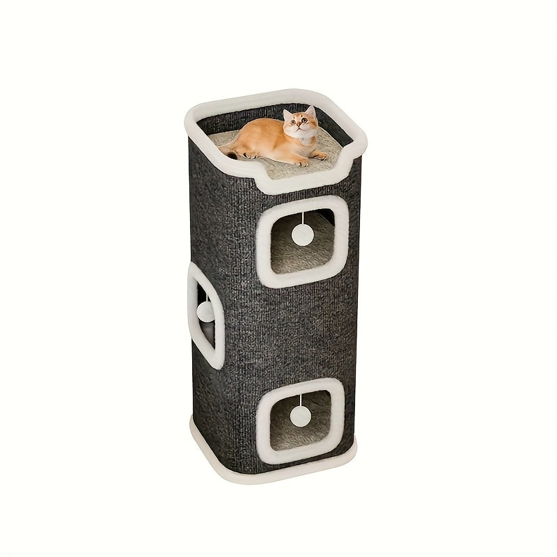 Small Cat Tree with Sisal Scratching Post and Cozy Condo Nest, Multi-Tier Indoor Cat Tower in 23 or 23.62 Inch Options for Kittens and Cats