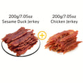 Dog Jerky Treats Mixed Flavor 14.11 oz 400g, Sesame Duck Jerky and Chicken Jerky Chews, High Protein Low Fat Easily Digestible Long Lasting Dog Chews, Training Treats for Small Medium Large Dogs