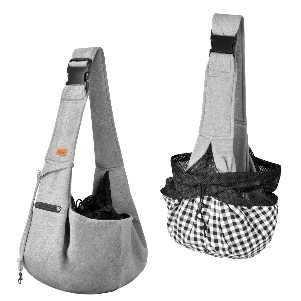 Dog Carrier Sling with Adjustable Shoulder Fit for Carrying Puppies and Cats, Pet Travel Shoulder Bag in Black, Gray or Blue for Everyday Outings