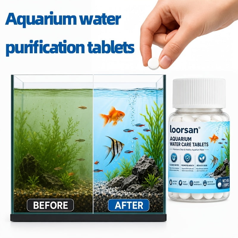 Aquarium Water Purifying Tablets, 40g White Option for Home Fish Tank Care, Aquarium Maintenance Supplies for Fish-Keeping Households