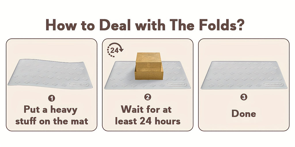 Silicone Cat Litter and Feeding Mat 34 x 22 Inches, 3-in-1 Washable Non-Slip Floor Protector with Raised Edges in Light Grey or Dark Gray
