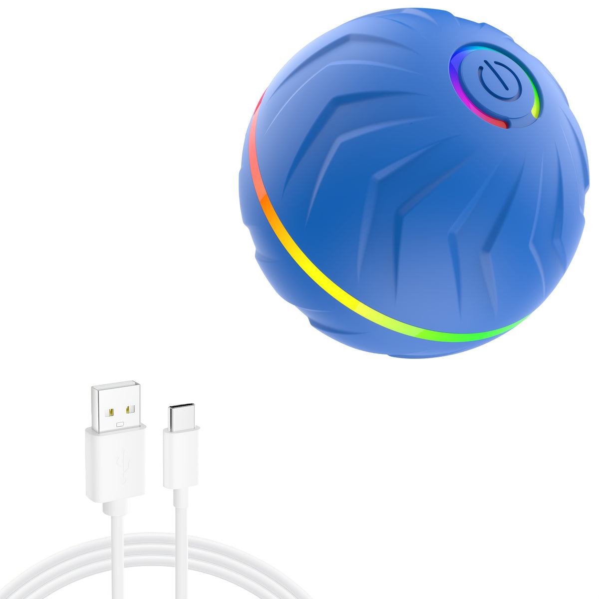 Automatic Jumping Dog Ball, Rechargeable Interactive Bouncing and Rolling Pet Toy for Supervised Chase Play, Single Ball in Eight Color Options