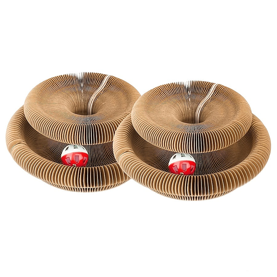 Magic Organ Cat Scratcher Board with Ball Play, Interactive Scratching Toy for Indoor Cats, Everyday Activity and Enrichment, 1 or 2 Piece Options