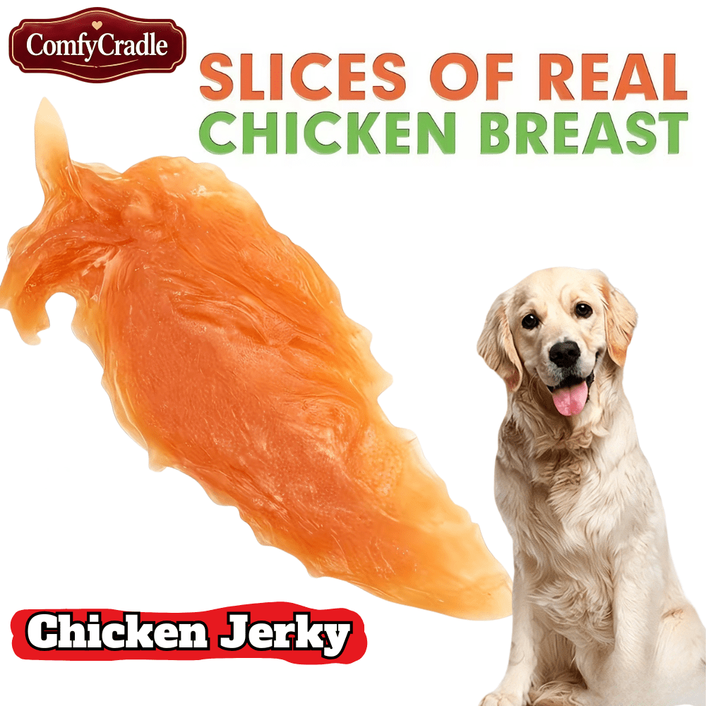 Chicken Jerky for Dogs 200g, Dried Chicken Dog Treats for Supervised Training Rewards, Everyday Snack Time and Dog Lover Gift Baskets