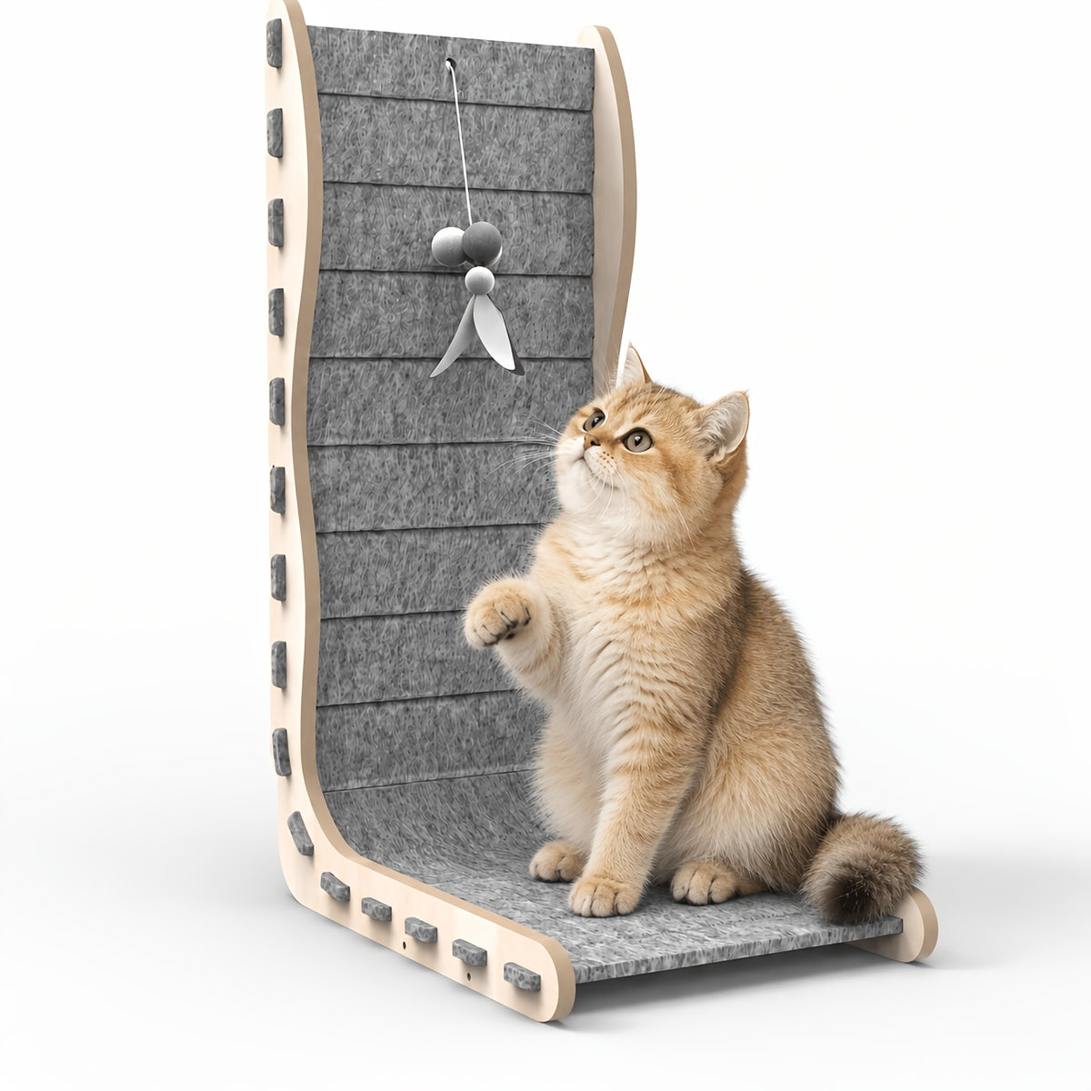 Cat Scratching Pad with Wavy and Felt Model Options, Indoor Cat Scratcher for Everyday Claw Scratching, Stretching and Home Activity