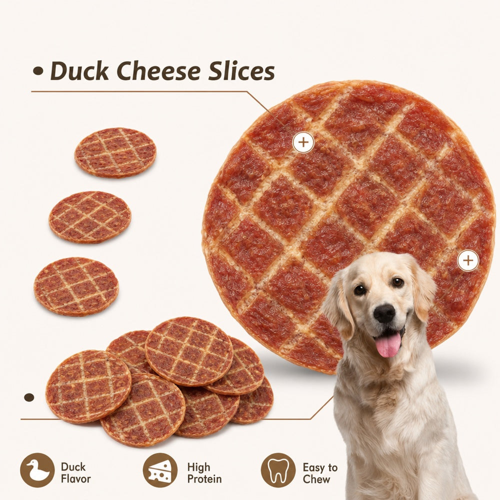 Duck Slice Dog Treats, 100g or 200g Packs for Supervised Training Rewards, Everyday Snack Time and Thoughtful Dog Lover Gift Baskets