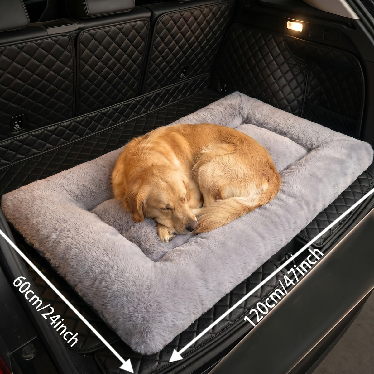 Large Dog Floor Mat in Grey, Soft Washable Non-Slip Pet Sleeping Pad for Cozy Indoor Rest and Multi-Pet Homes, L to XXXL Size Options