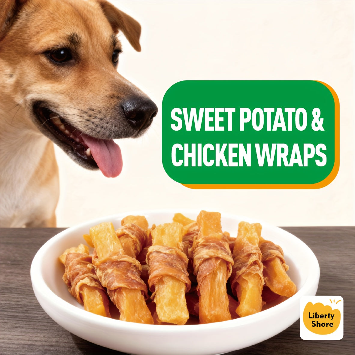Sweet Potato Dog Treats with Skinless Chicken Wraps, Chewy Fries in 600g or 900g Packs for Supervised Snack Time and Everyday Rewards