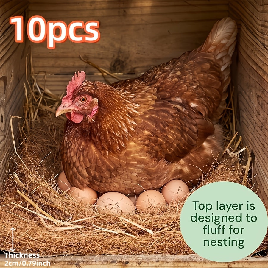 Chicken Nesting Pads Made from Coconut Palm Fiber, Nest Box Liner Mats for Backyard Chicken Coops and Bird Nesting Areas in Multiple Pack Options
