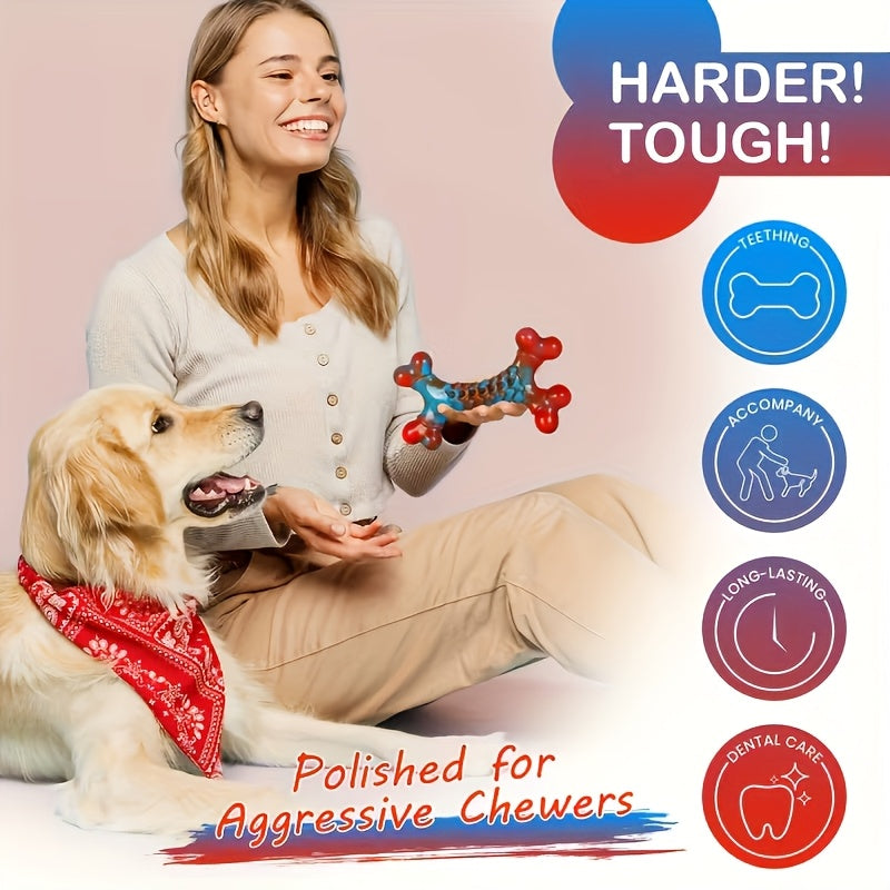 Nylon Dog Chew Bones for Medium and Large Dogs, Beef or Peanut Butter Flavor Options, 1 or 2 Piece Tough Toys for Supervised Chewing