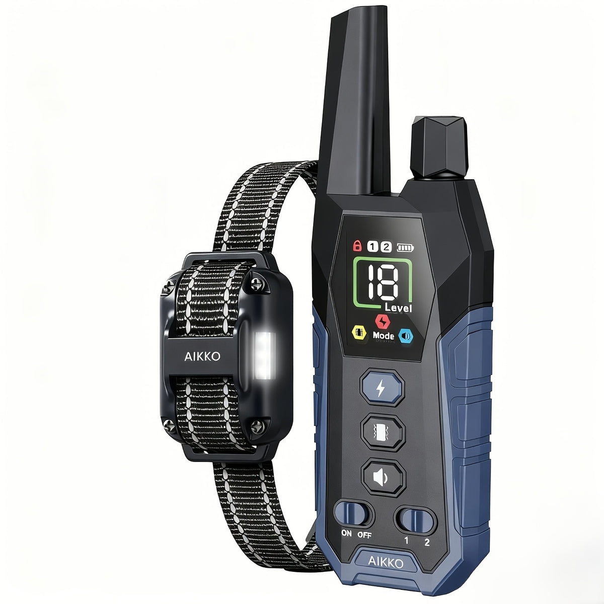 Dog Training E Collar with Security Lock, Remote Beep, Vibration and Static Modes, Orange, Blue or Green Options for 1 or 2 Dogs