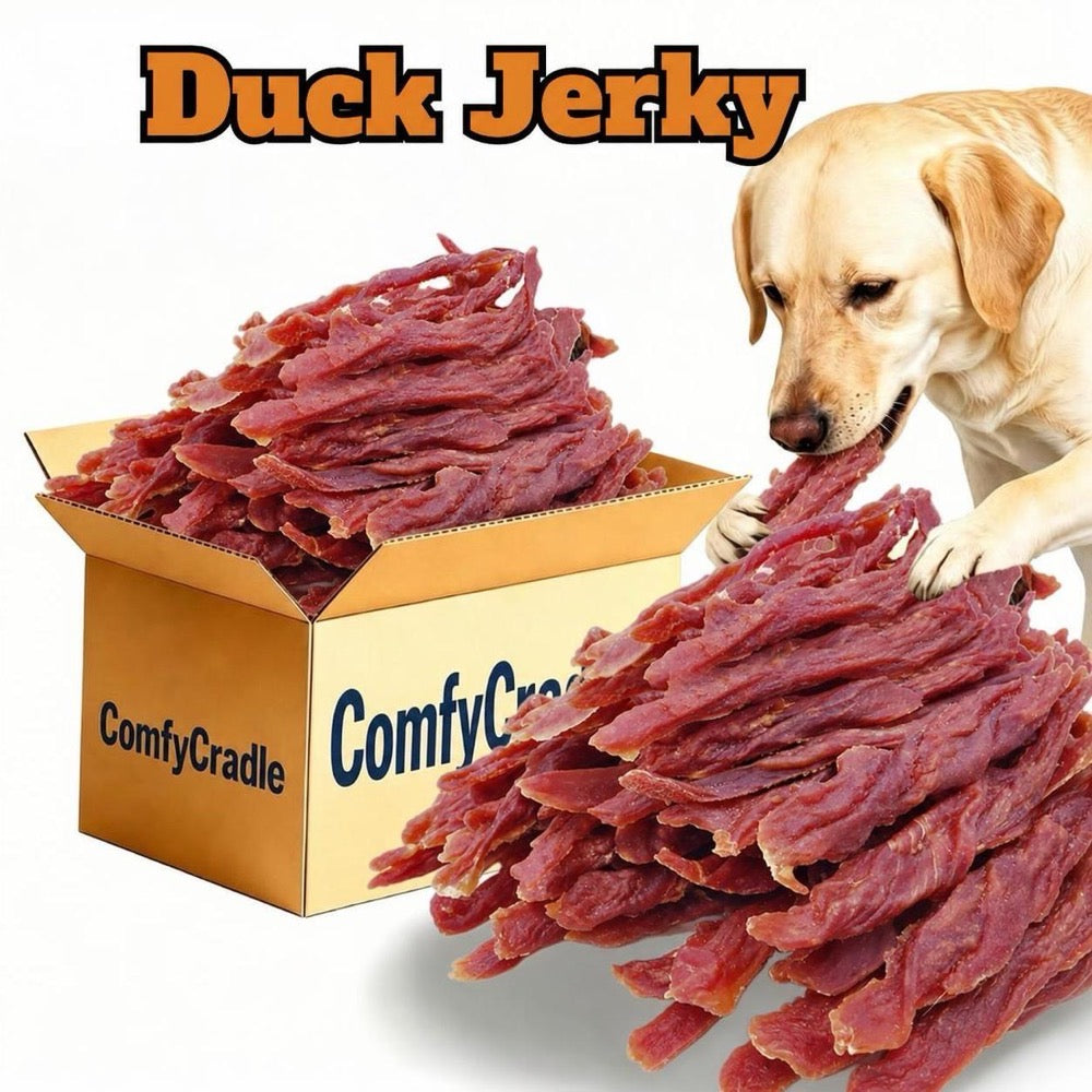Duck Dog Treats 200g, Dehydrated Duck Jerky Strips for Small and Large Dogs, Meat Snack Sticks for Training Rewards and Everyday Treat Time