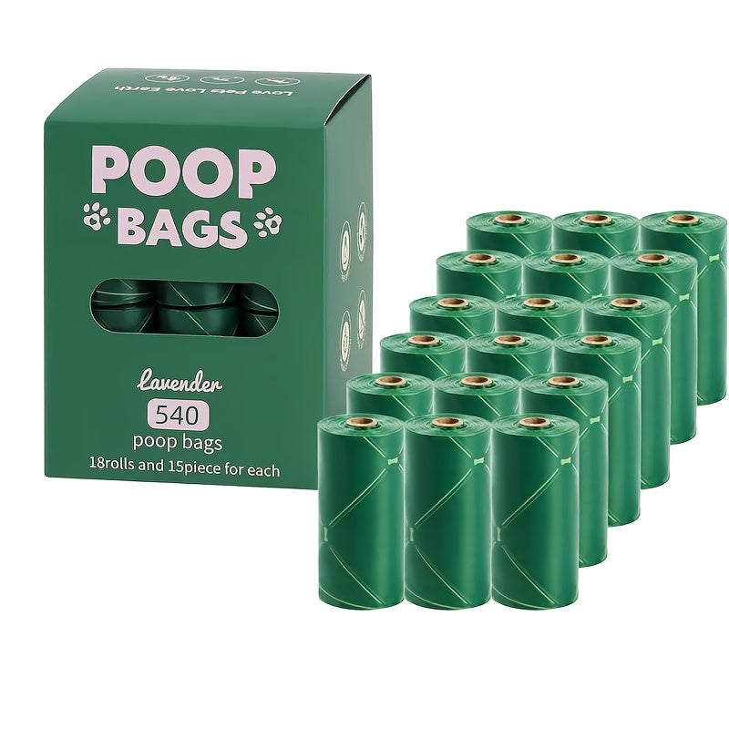 Dog Poop Bags, Extra-Thick Leak-Proof Pet Waste Bag Rolls in 270 or 540 Count for Daily Dog Walks, Cat Cleanup and Outdoor Travel