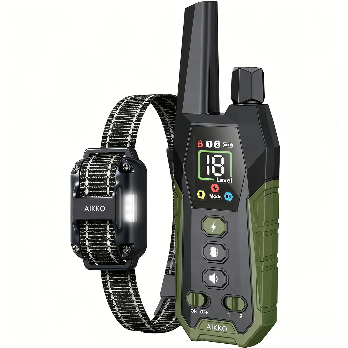 Dog Training E Collar with Security Lock, Remote Beep, Vibration and Static Modes, Orange, Blue or Green Options for 1 or 2 Dogs
