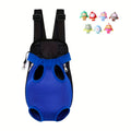Pet Backpack with Adjustable Straps, Breathable Mesh Chest Carrier for Small Dogs and Cats, Zipper Closure and Random Plush Toy for Outdoor Trips