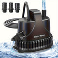 Aquarium Water Pump 800GPH, 40W Submersible Circulation Pump with Adjustable Flow, 3 Nozzle Adapters and Filter Bag for Ponds, Fountains and Hydroponics