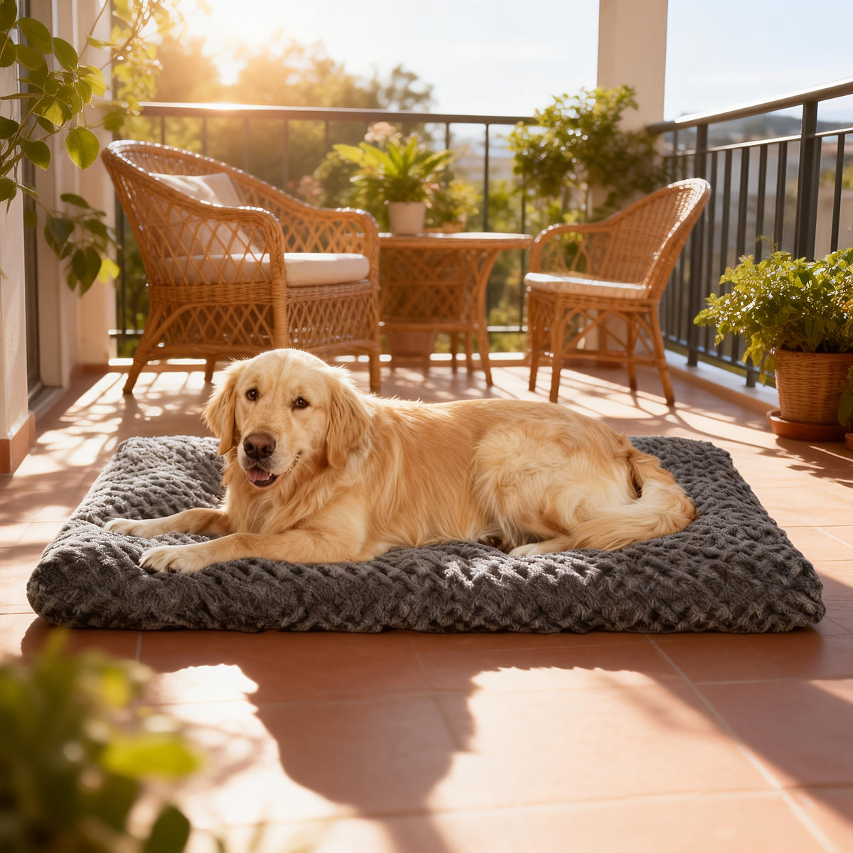 Machine Washable Dog Crate Pad and Cat Bed with Cover, Soft Cushioned Indoor Pet Bedding in 35in or 46in Options for Cozy Everyday Rest