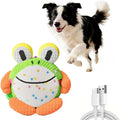 Moving Plush Dog Toy with Sound, USB Rechargeable Bouncing Pet Play Toy with Removable Washable Cover, Frog, Dolphin or Panda for Supervised Indoor Play